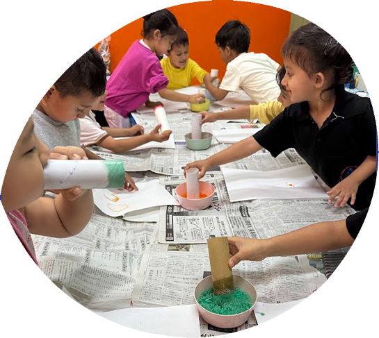 Kindergarten kids playing